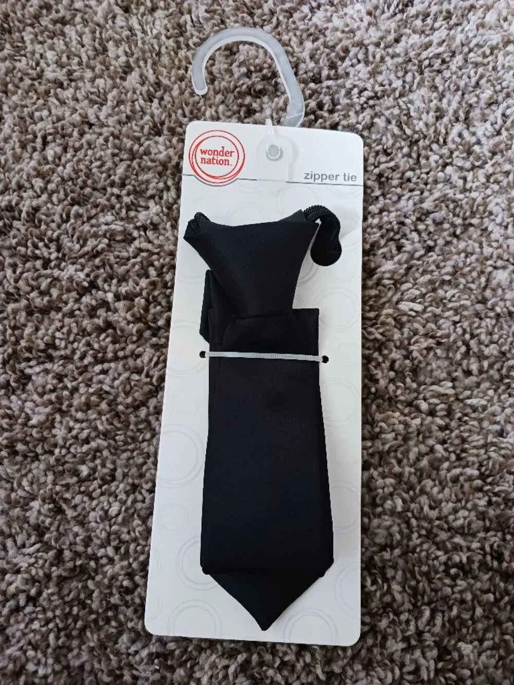 NWT Wonder Nation Boys Black zipper tie 3+